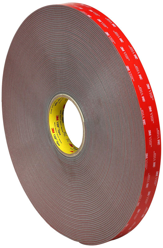 3M Cinta VHB 4991, 3/8" x 5 yardas, gris, doble cara, permanente, alta resistencia, durabilidad a largo plazo