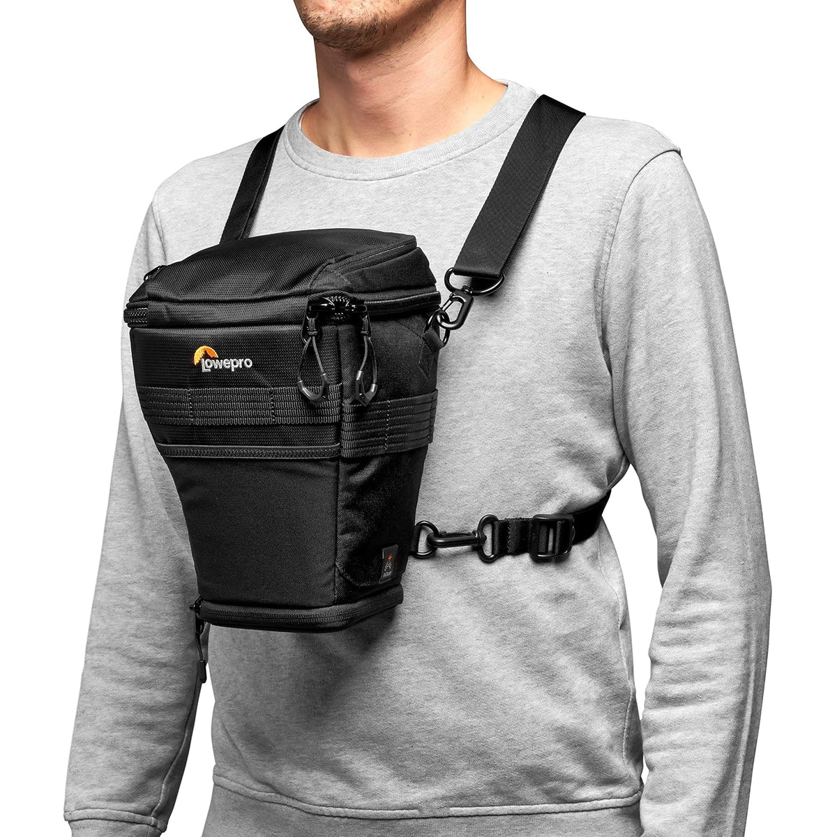Lowepro ProTactic TLZ 70 AW Bolsa de Carga Superior para Cámara DSLR Profesional con Lente 24-70mm, Compartimento Expandible y Espacio para Accesorios, Compatible con Canon y Nikon, Color Negro