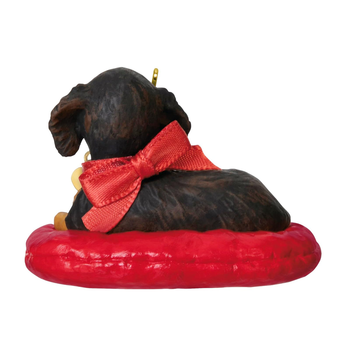 Hallmark - Adorno navideño de Recuerdo 2025, Cachorro Love Dachshund de Pelo Largo 2025, Regalos para Amantes de los Animales