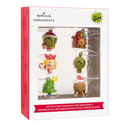 Hallmark Dr. Seuss's How The Grinch robó la Navidad Mini Adornos de Navidad, irrompibles, Juego de 6, Regalos de película de Navidad