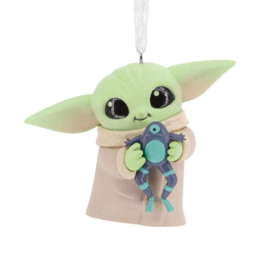 Hallmark Star Wars: The Mandalorian Grogu con Adorno navideño de Rana, Regalos para Fans de Star Wars