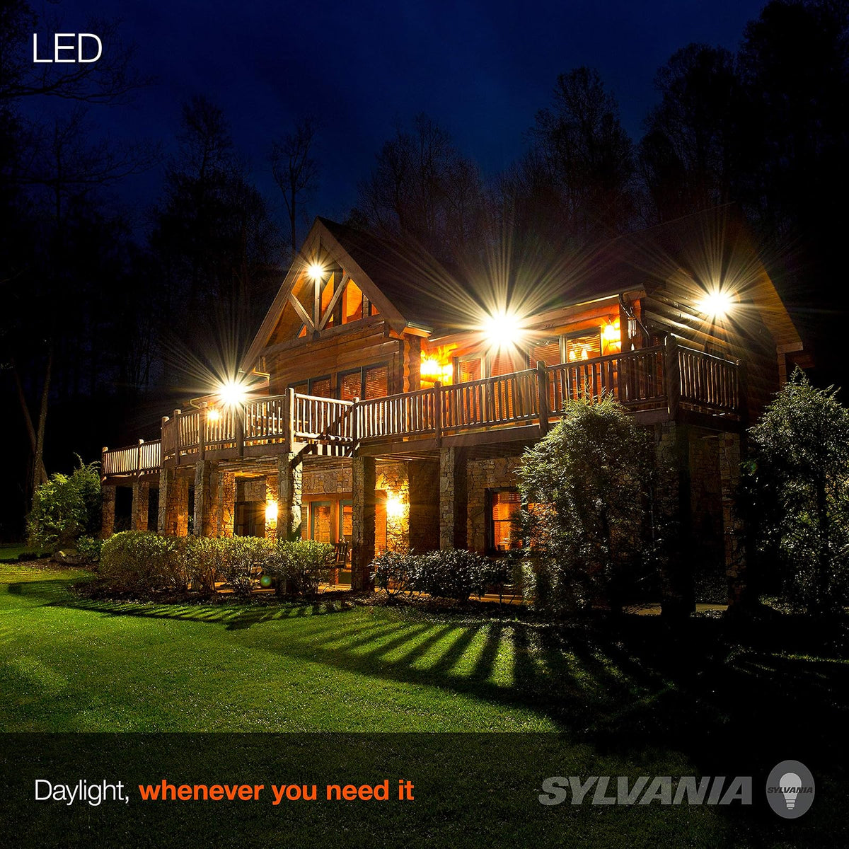 LEDVANCE Sylvania Night Chaser - foco LED PAR38, 250 W = 23 W, 22 años, regulable, superbrillante 2650 lúmenes, clasificación húmeda, 3000 K, blanco, paquete de 2 (41359)