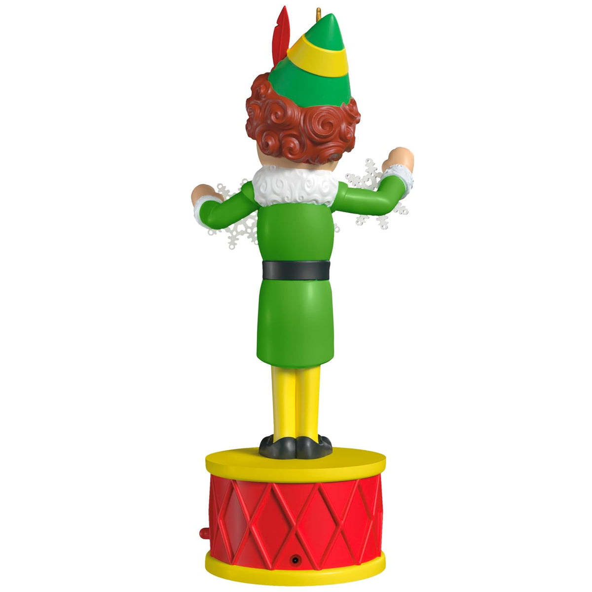 Hallmark - Adorno de Navidad 2025, colección de Elfos, Amigo del Elfo, con luz y Sonido, Regalos de película de Navidad