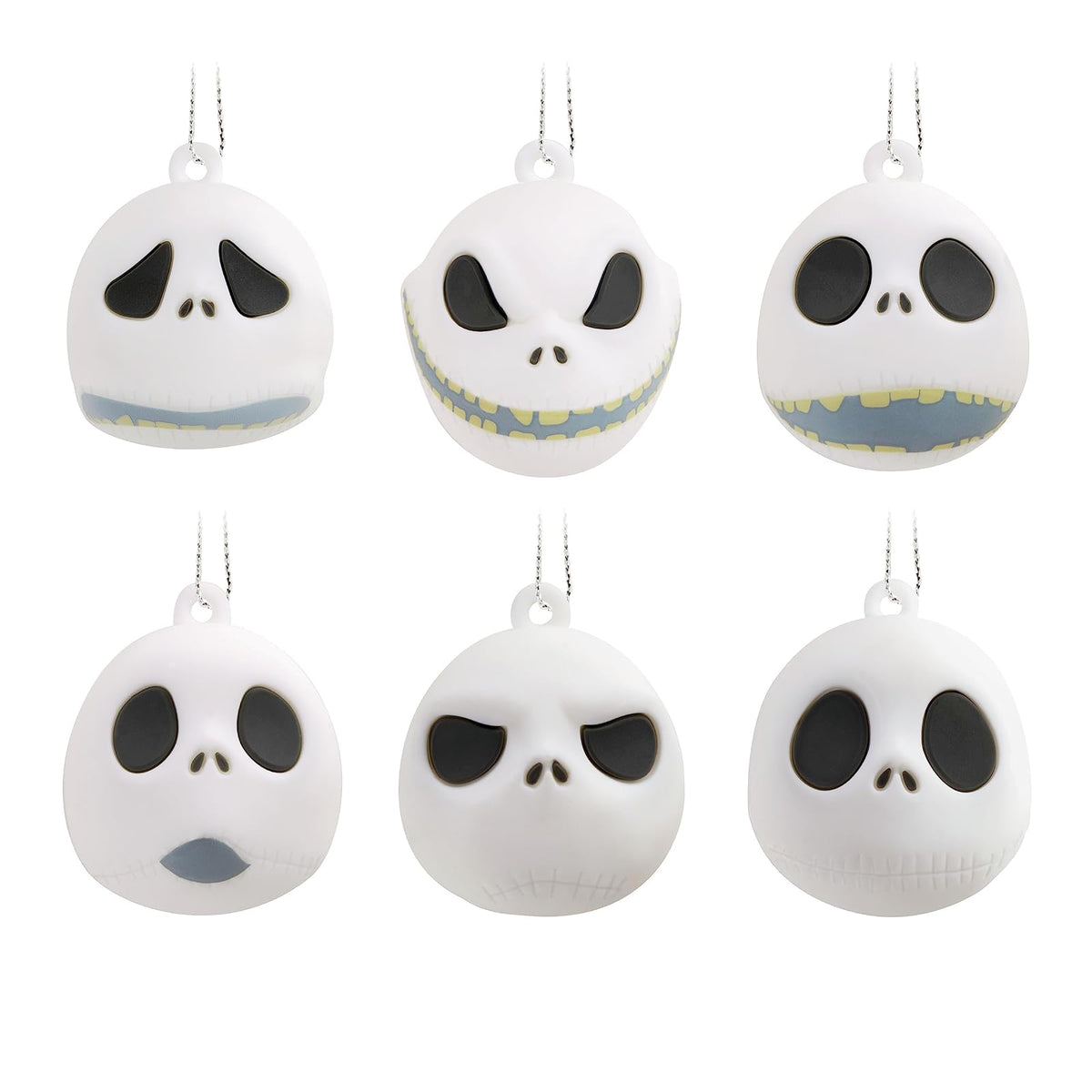 Hallmark Mini Adornos Navideños Marvel Super Heroes, Juego de 6 - Negro, Blanco, Rojo