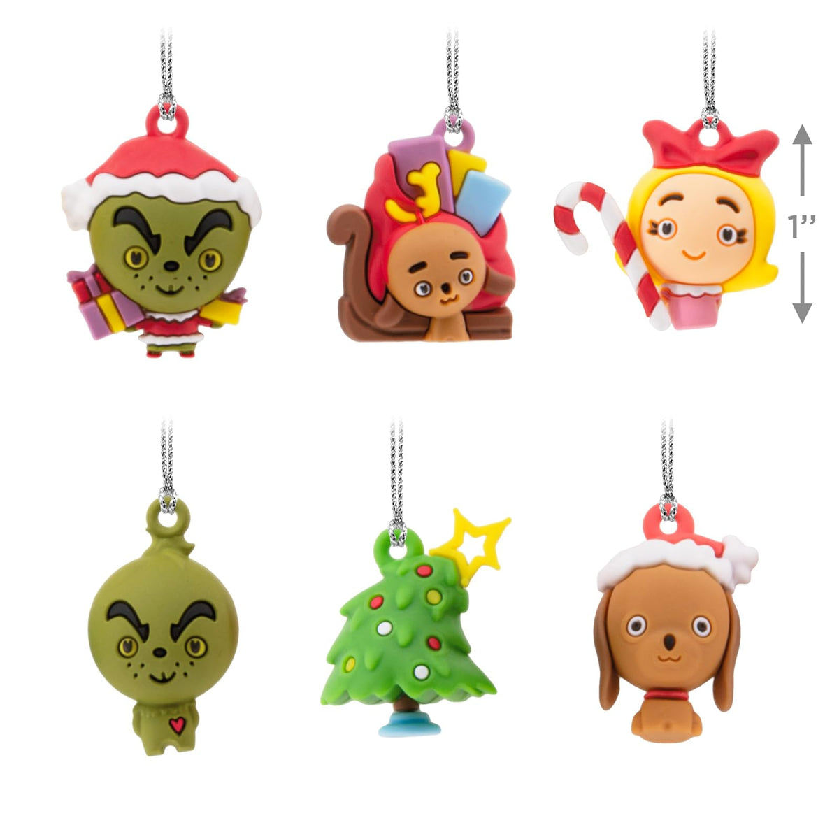 Hallmark Dr. Seuss's How The Grinch robó la Navidad Mini Adornos de Navidad, irrompibles, Juego de 6, Regalos de película de Navidad