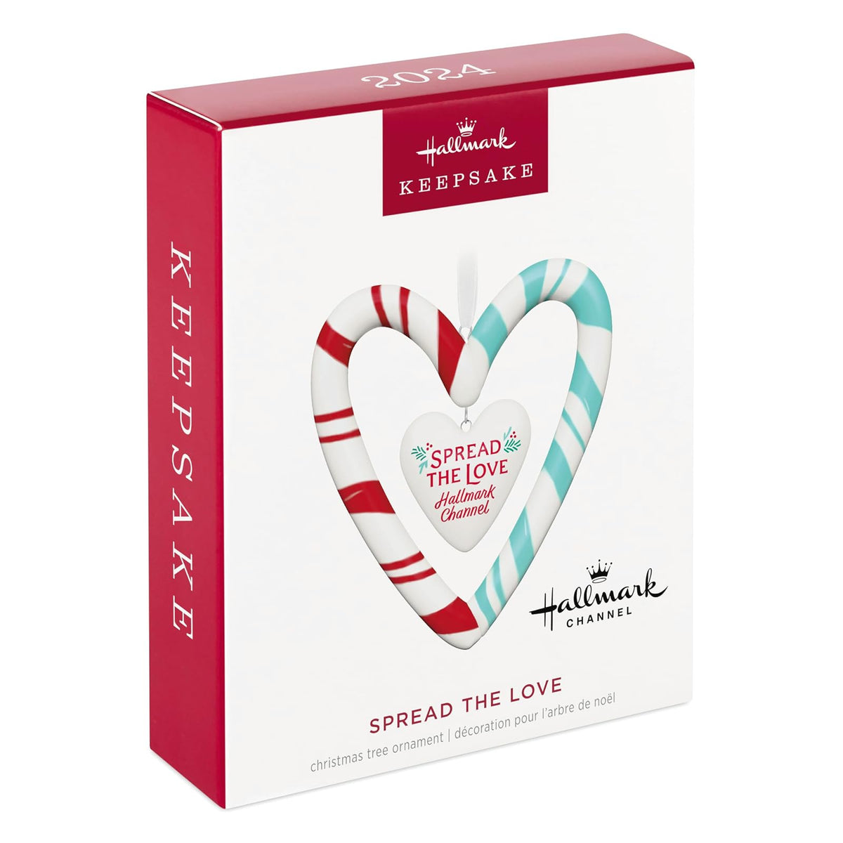 Hallmark - Adorno navideño de Recuerdo 2024, Hallmark Channel Spread The Love, Porcelana