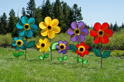 Garden Spinner Purple Sunflower Wind Spinner