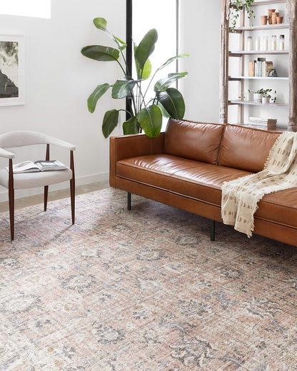 Loloi Rugs Skye - Alfombra Decorativa Estilo Vintage - Blush - Grey - 3'9" x 2'3" (Rectangular)
