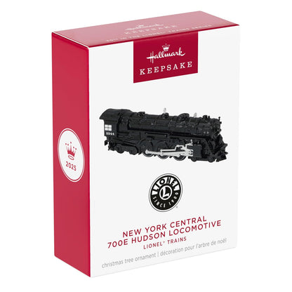 Hallmark - Adorno de Navidad 2025, Lionel Trains New York Central 700E Hudson Locomotora, Metal, Regalos para los Amantes del Tren