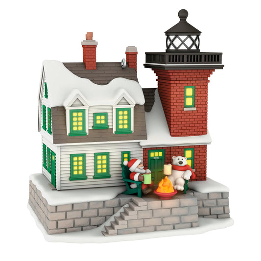 Hallmark - Adorno de Navidad 2025, Faro de día Festivo 2025 con luz, Regalos para los Amantes de la Navidad