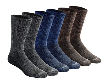 Dickies Calcetines Deportivos para Hombre, Talón y Puntera Reforzados - XL - Gris - Azul - café (6 Pares)