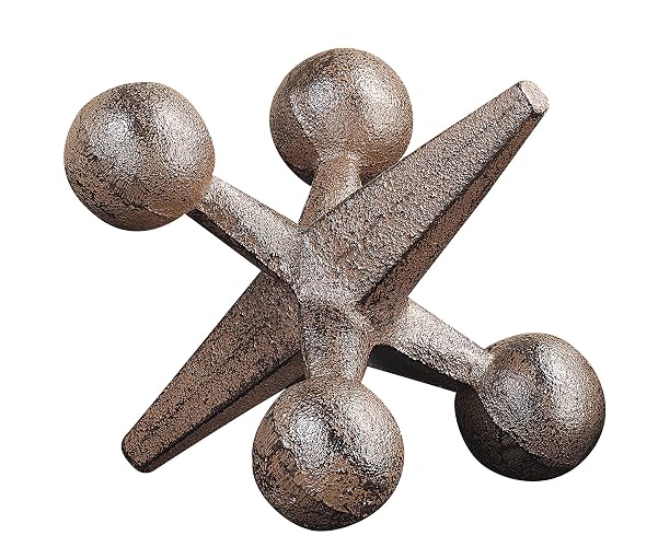 Creative Co-op CG4322 Retro Decorative Cast Iron Jack, Rust