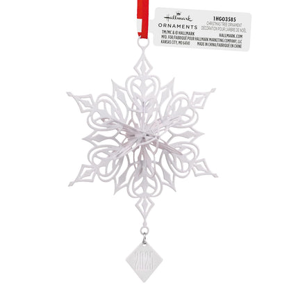 Hallmark Dimensional Copo de Nieve 2025 Adorno de Navidad, Copo de Nieve