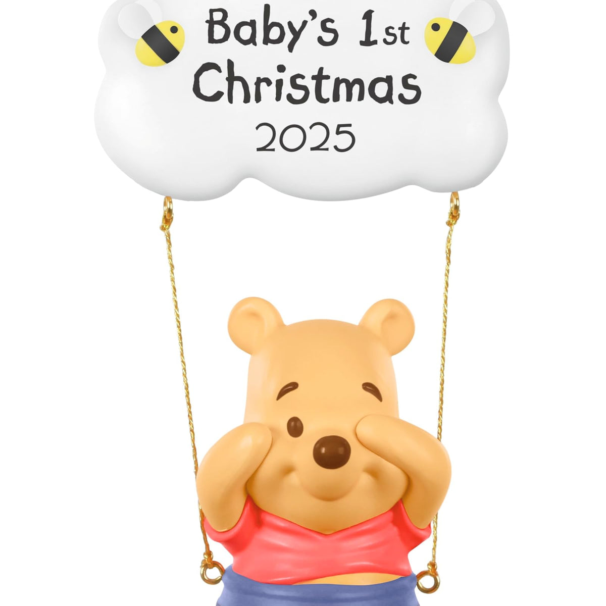Hallmark - Adorno navideño de Recuerdo 2025, Disney Winnie The Pooh Baby First Christmas 2025, Regalos para fanáticos de Disney