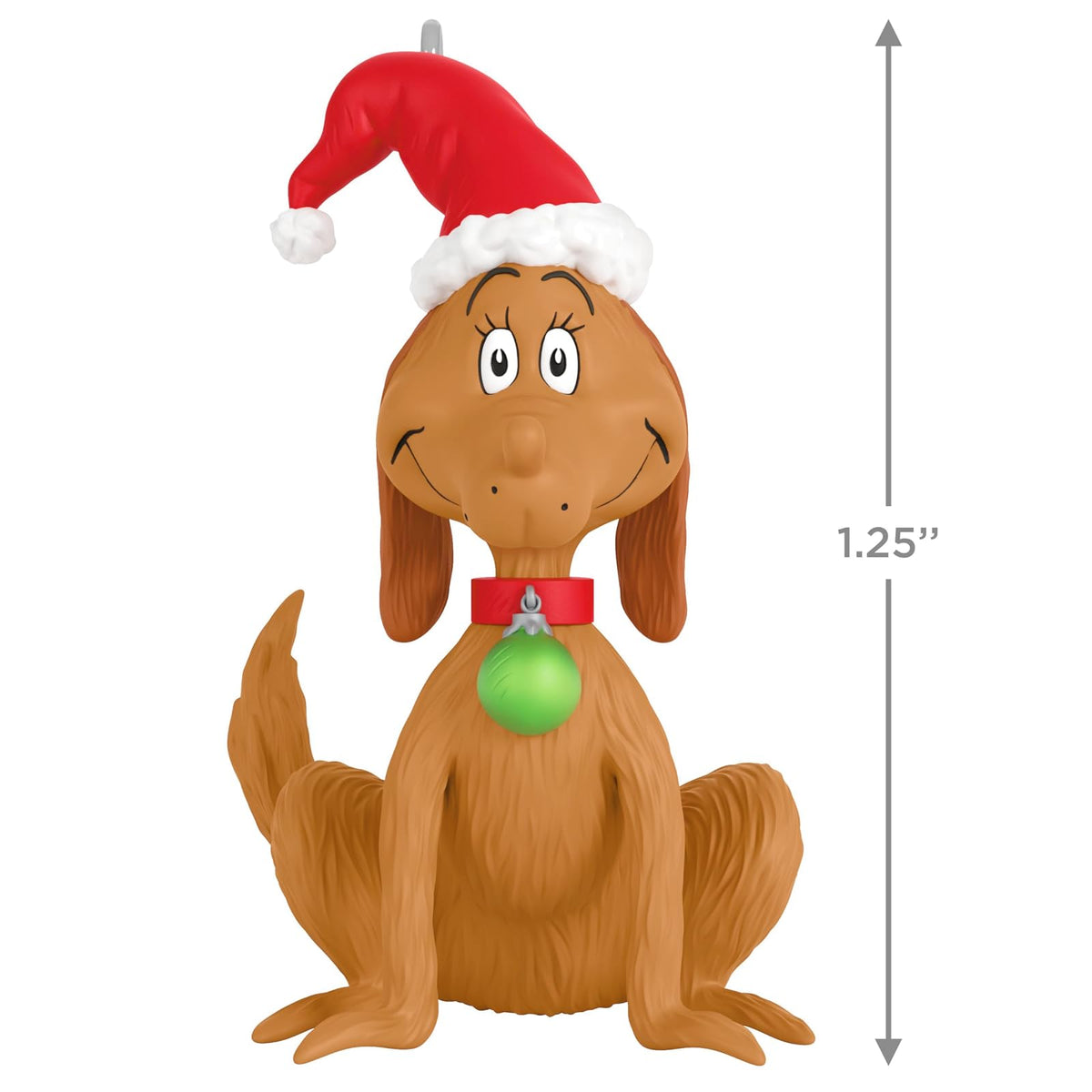 Hallmark - Mini Adorno de Navidad de 1.25 Pulgadas 2025, Dr. Seuss's How The Grinch robó la Navidad Merry MAX, Regalos de película de Navidad