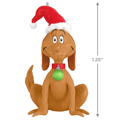 Hallmark - Mini Adorno de Navidad de 1.25 Pulgadas 2025, Dr. Seuss's How The Grinch robó la Navidad Merry MAX, Regalos de película de Navidad