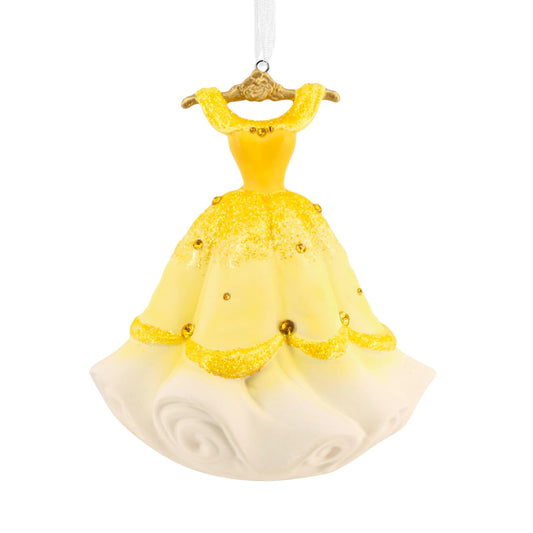 Hallmark - Vestido de Navidad de Princesa Bella de Disney, cerámica, Regalos para los fanáticos de Disney