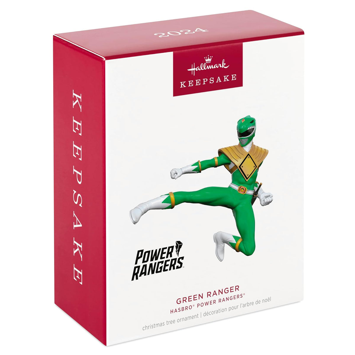 Hallmark - Adorno navideño de Recuerdo 2024, Hasbro Power Rangers Green Ranger, Regalos para niños