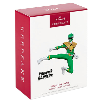 Hallmark - Adorno navideño de Recuerdo 2024, Hasbro Power Rangers Green Ranger, Regalos para niños