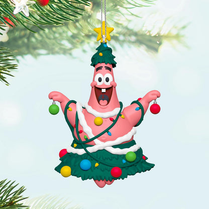 Hallmark - Adorno navideño de Recuerdo 2025, Nickelodeon Bob Esponja O Patrick Tree!, Regalos de Dibujos Animados
