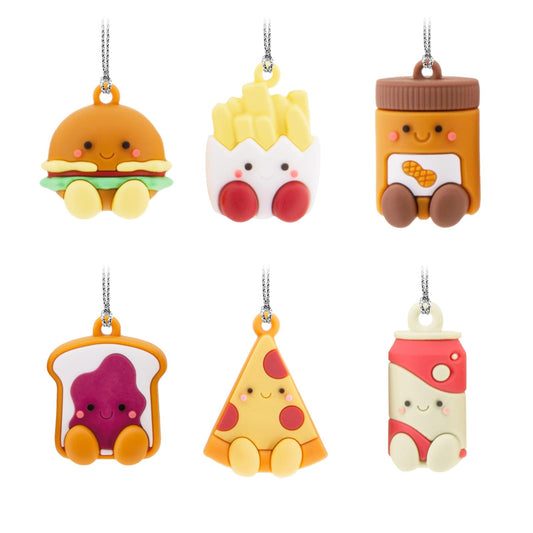 Hallmark Better Together Food - Mini Adornos de Navidad, irrompibles, Juego de 6, Regalos de Comida