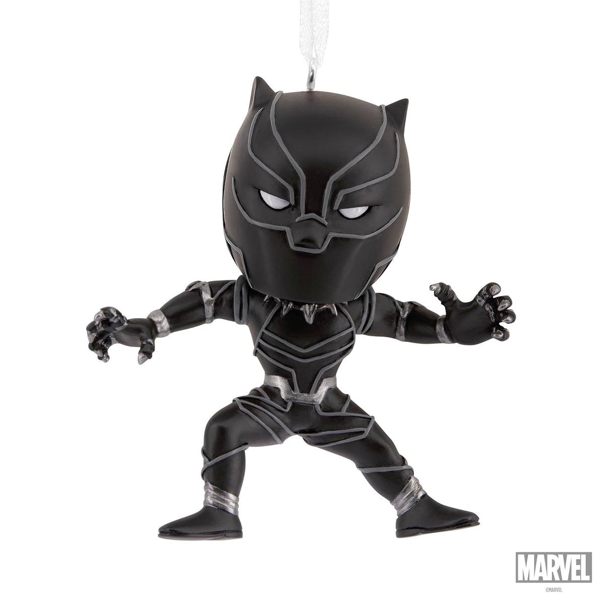 Hallmark - Adorno de Navidad estilizado de la Pantera Negra de Marvel, Regalos de superhéroes