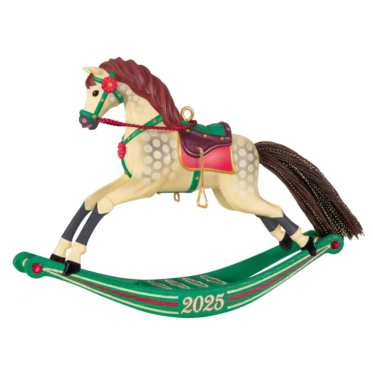 Hallmark - Adorno navideño de Recuerdo 2025, Recuerdos de Caballo mecedor, Regalos para los Amantes de la Navidad