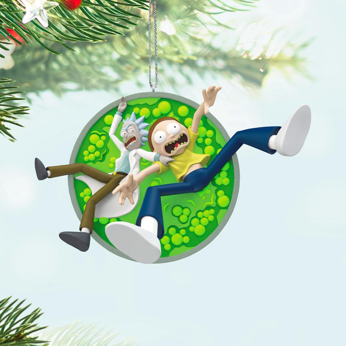 Hallmark - Adorno navideño de Recuerdo 2024, Rick and Morty La Cuba del ácido, Regalos de Dibujos Animados