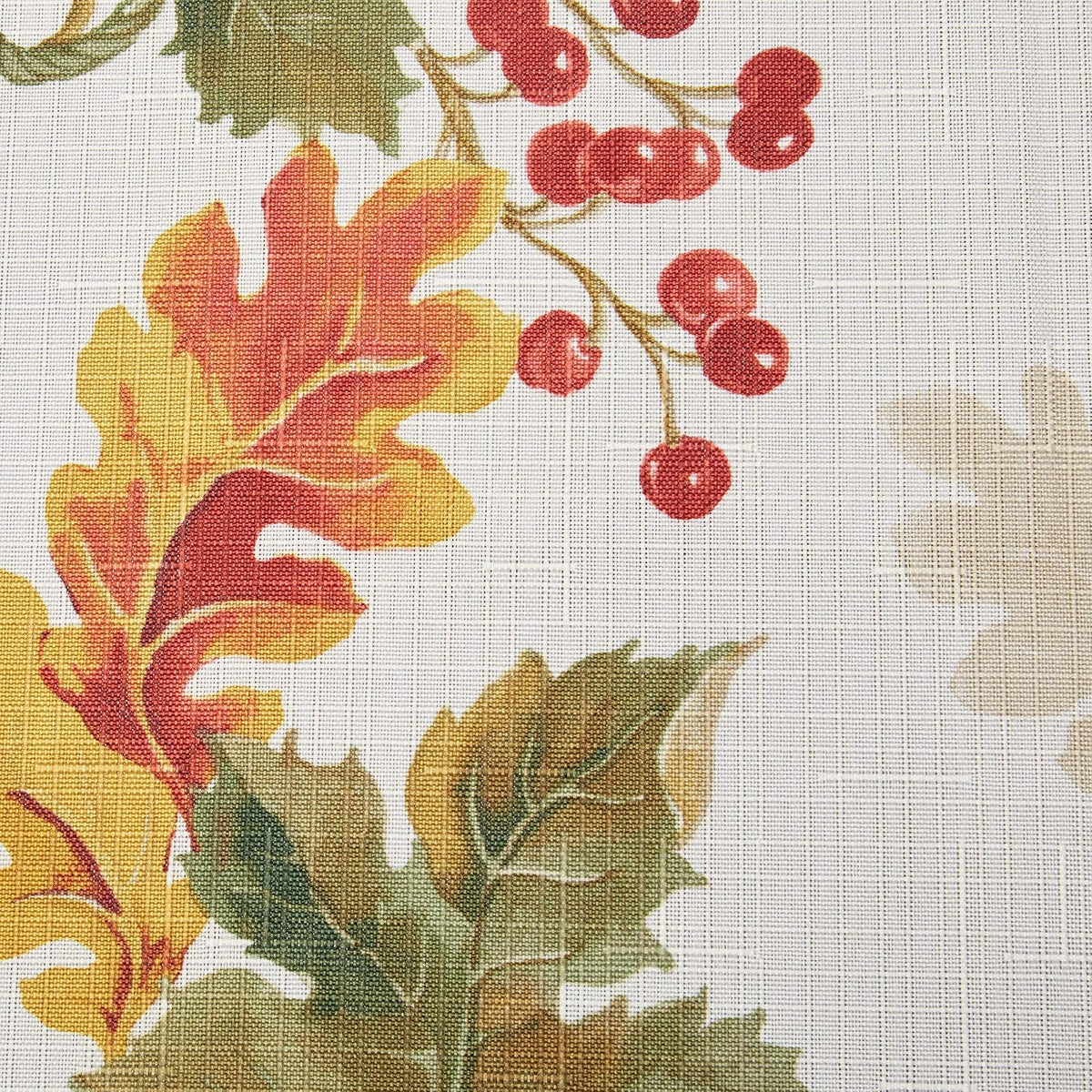 Elrene Home Fashions Mantel de poliéster con Borde de Hojas balanceadas, Mantel de Temporada y día Festivo, 60 x 84 Pulgadas, Rectangular/Rectangular