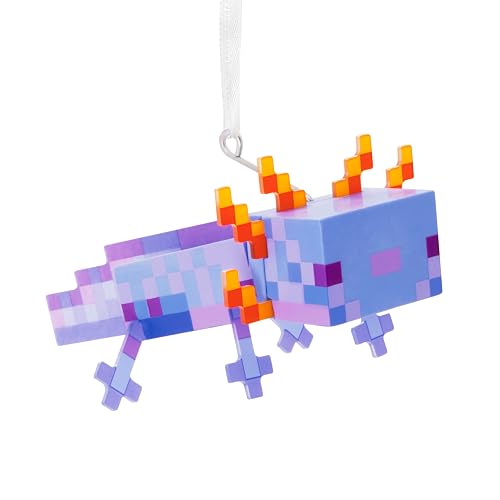 Hallmark - Adornos de Navidad de Minecraft Blue Axolotl, Regalos para Jugadores