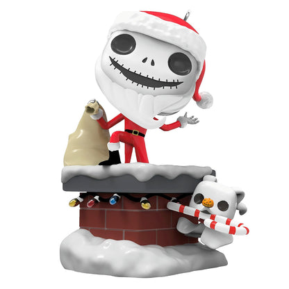 Hallmark - Adorno navideño de Recuerdo 2023, Disney Tim Burton's The Nightmare Before Christmas Jack Skellington y Zero Funko Pop!, Regalos para fanáticos de Disney