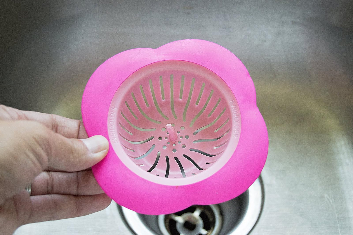 Evri-Fregadero colador con Gran Borde Ancho, Herramienta para fregaderos de Cocina, se Adapta a la mayoría de fregaderos de Cocina estándar, Ofrece un Juego de Dos, Colores Pueden Variar