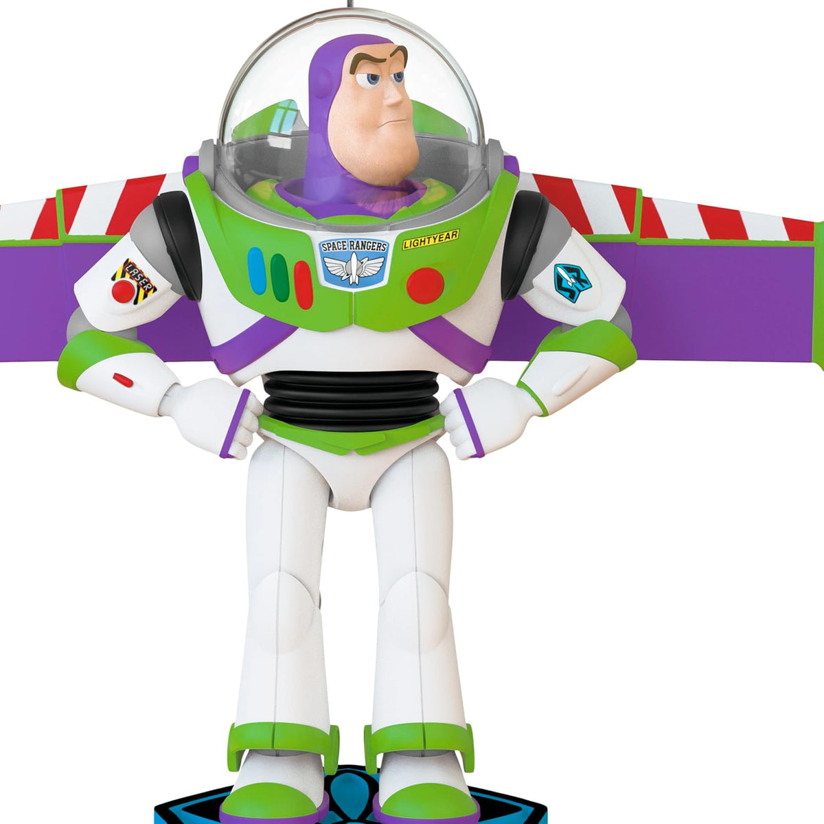 Hallmark - Adorno navideño de Recuerdo 2025, colección Disney/Pixar Toy Story Buzz Lightyear con luz y Sonido, Regalos para fanáticos de Disney