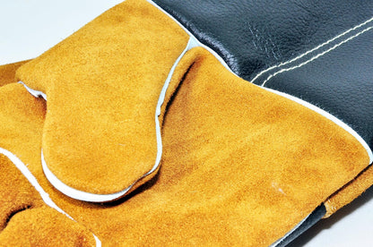 G & F TOP 8115 Premium GRAIN LEATHER, Best of Barbecue, Grill, hearth Leather Gloves, Cotton lining with 14.5-Inch Extra Long Sleeve