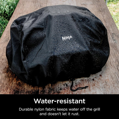 Ninja Woodfire Cover - Cubierta para Exteriores de Alta Calidad, Compatible con Parrillas Woodfire (Serie OG700), Resistente al Agua, Tela antidecoloración, Ligera, Negra, 19 x 24 x 13 pies