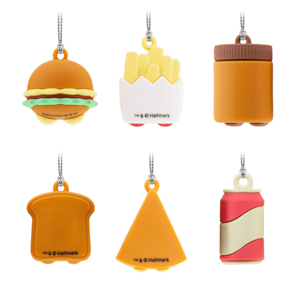 Hallmark Better Together Food - Mini Adornos de Navidad, irrompibles, Juego de 6, Regalos de Comida