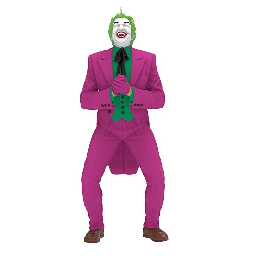 Hallmark - Adorno navideño de Recuerdo 2025, Batman The Classic TV Series The Joker, Regalos para Fans de DC Comics