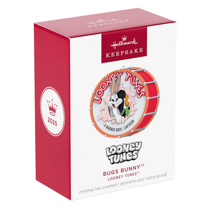 Hallmark - Adorno de Navidad 2025, Looney Tunes Bugs Bunny, Regalos de Dibujos Animados