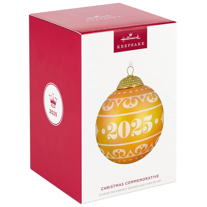 Hallmark - Adorno de Navidad 2025, Conmemorativa de Navidad 2025, Vidrio, Regalos para los Amantes de la Navidad