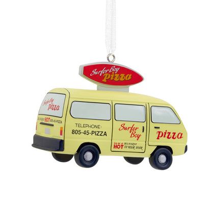 Hallmark Netflix Stranger Things Surfer Boy Pizza Van - Adorno navideño de Resina