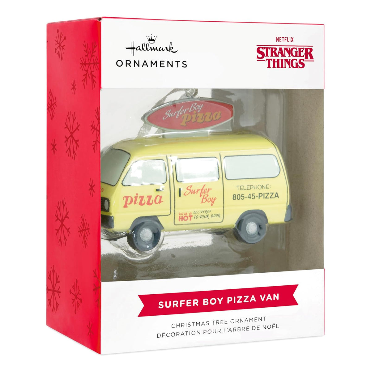 Hallmark Netflix Stranger Things Surfer Boy Pizza Van - Adorno navideño de Resina