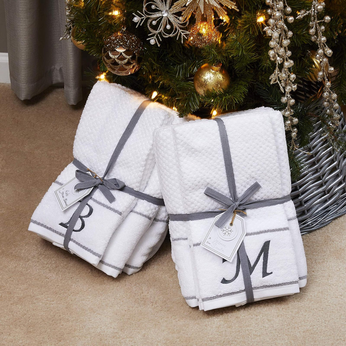 SKL Home by Saturday Knight Ltd.. - Juego de Toallas de baño y de Mano (4 Unidades), Color Blanco, S, Blanco, 1