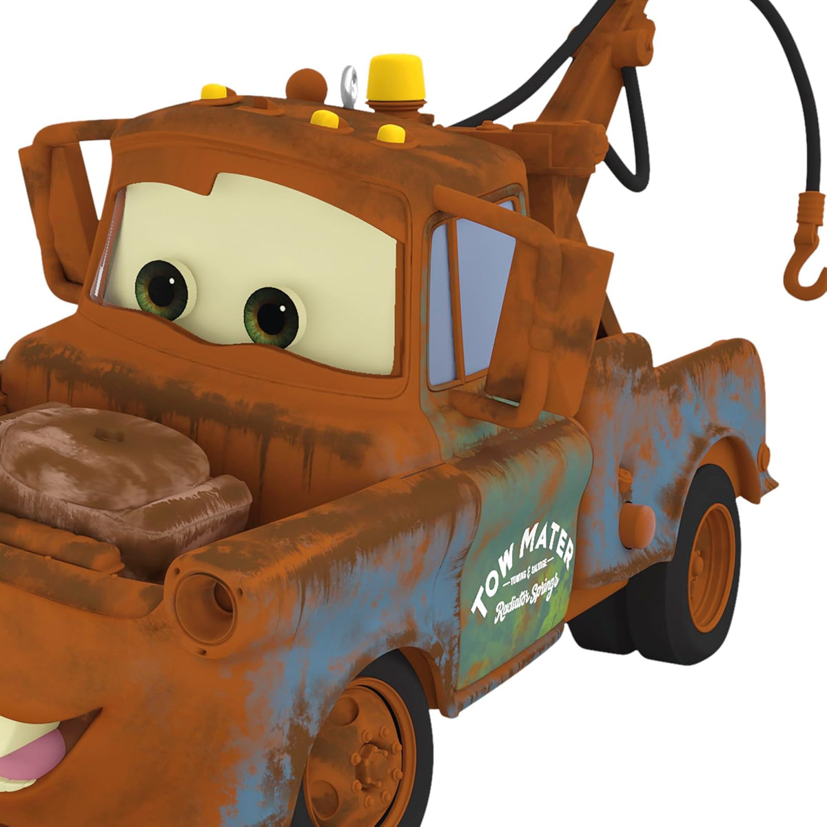 Hallmark - Adorno navideño de Recuerdo 2025, Disney/Pixar Cars 3 Mater con Sonido y Movimiento, Regalos para fanáticos de Disney