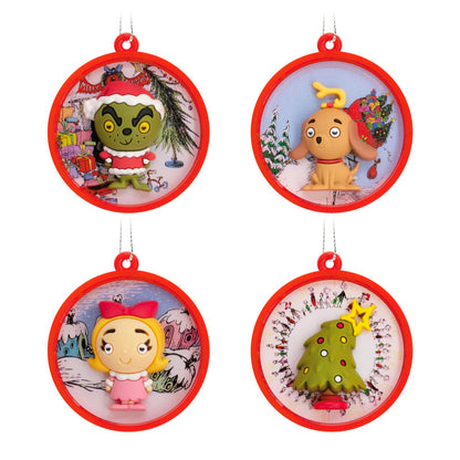 Hallmark Dr. Seuss's How The Grinch robó la Navidad Scenes Mini Adornos de Navidad, irrompibles, Juego de 4