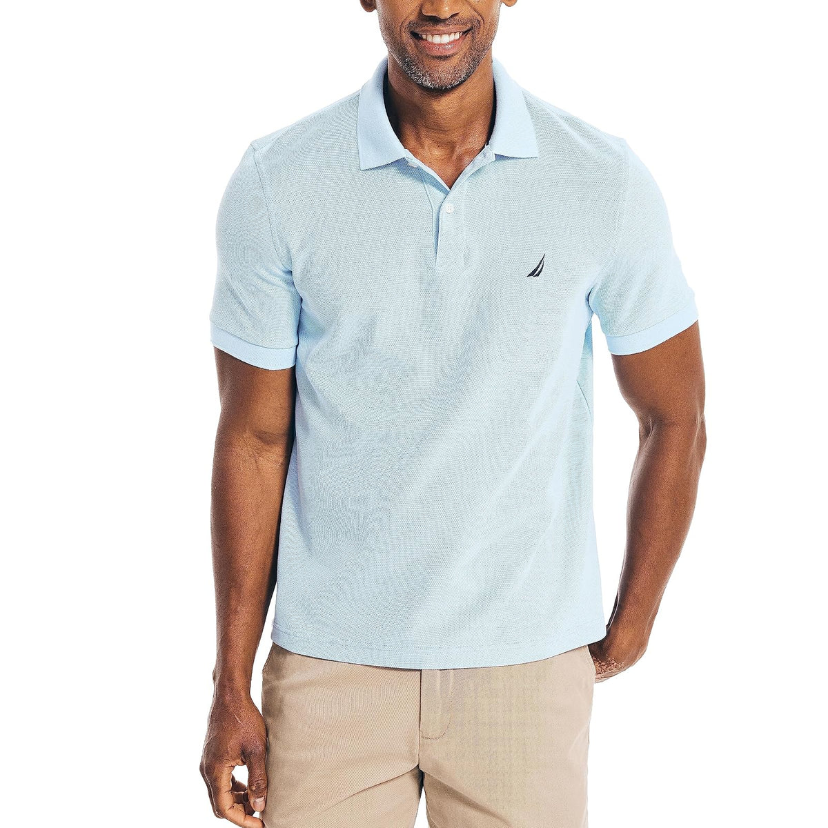 Nautica Men's Classic Short Sleeve Solid Polo Shirt
