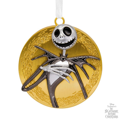 Hallmark Disney Tim Burton's The Nightmare Before Christmas Jack Skellington on Moon Ornamento de Navidad, Metal, Regalos para fanáticos de Disney