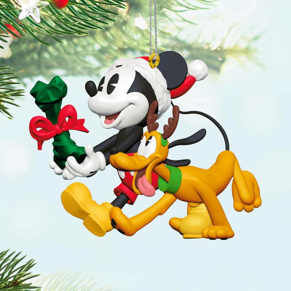 Hallmark - Adorno navideño de Recuerdo 2025, Disney Mickey and Friends Bone-afide Besties, Regalos para Fans de Disney