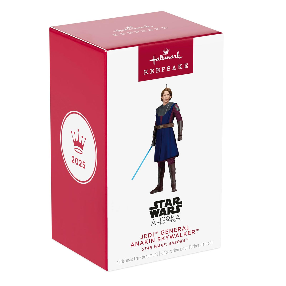 Hallmark - Adorno navideño de Recuerdo 2025, Star Wars: Ahsoka Jedi General Anakin Skywalker, Regalos para Fans de Star Wars