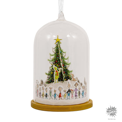Hallmark Dr. Seuss's How The Grinch robó la Navidad Whoville - Adornos de Navidad para árbol de Navidad, Vidrio y Papel, Regalos para Fans del Dr. Seuss