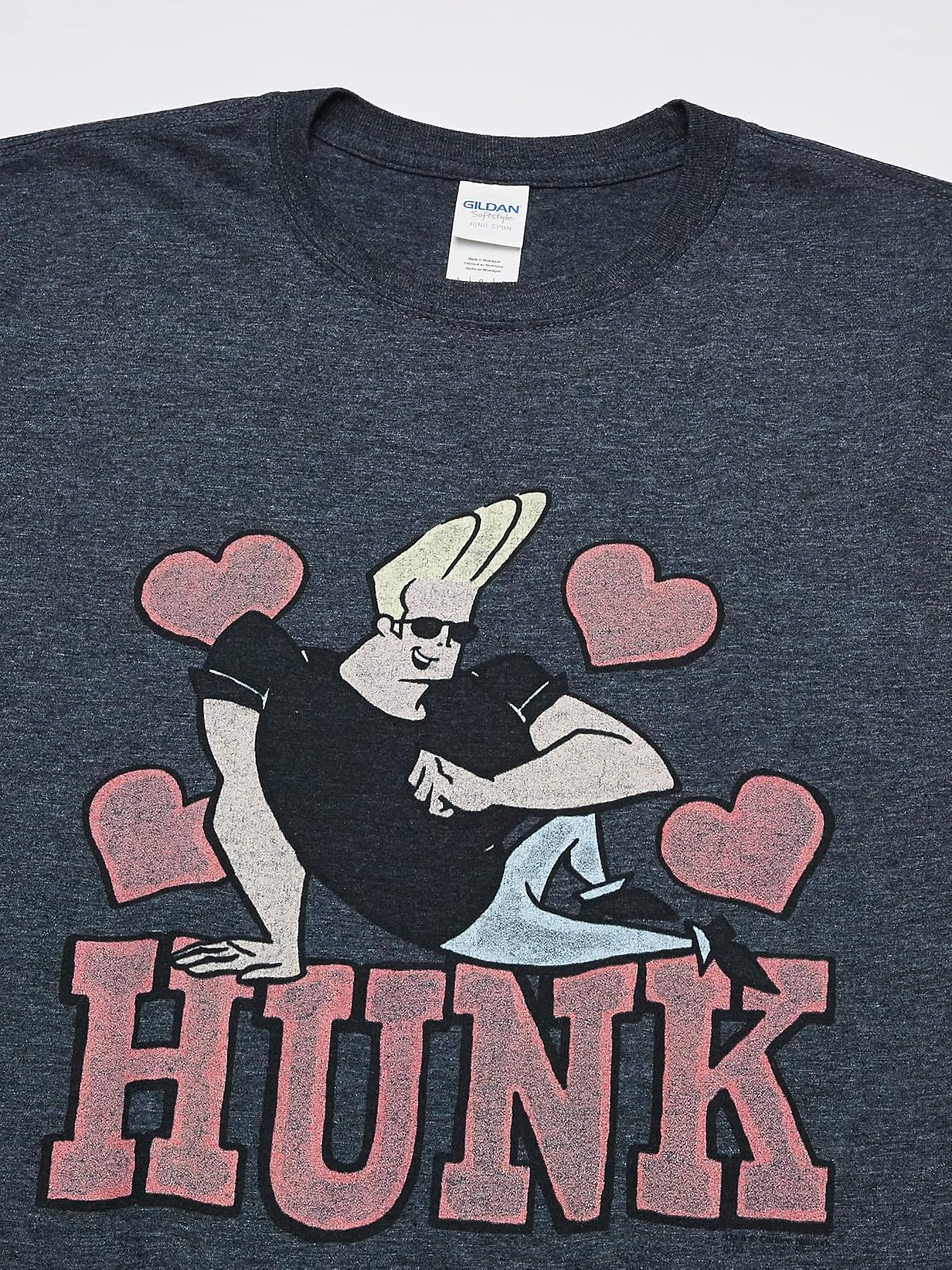 Trevco Johnny Bravo Hunk Heather Adult T-Shirt Playera Hombre